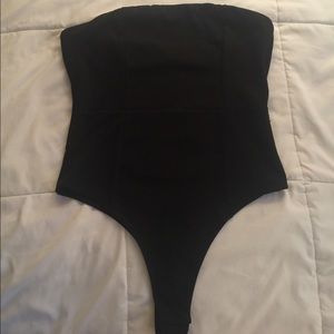 Shein Strapless Black Bodysuit